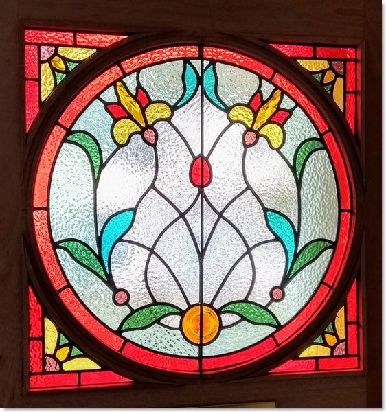 Round, circular and oval stained glass windows